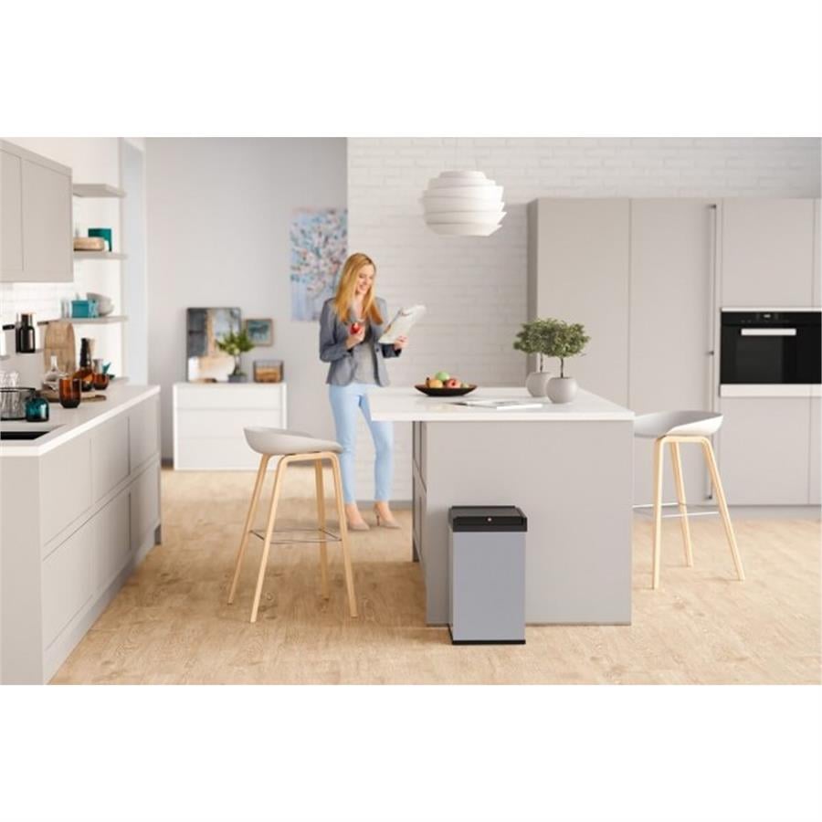 Hailo 35 Lt Paslanmaz Çelik Çöp Kovası