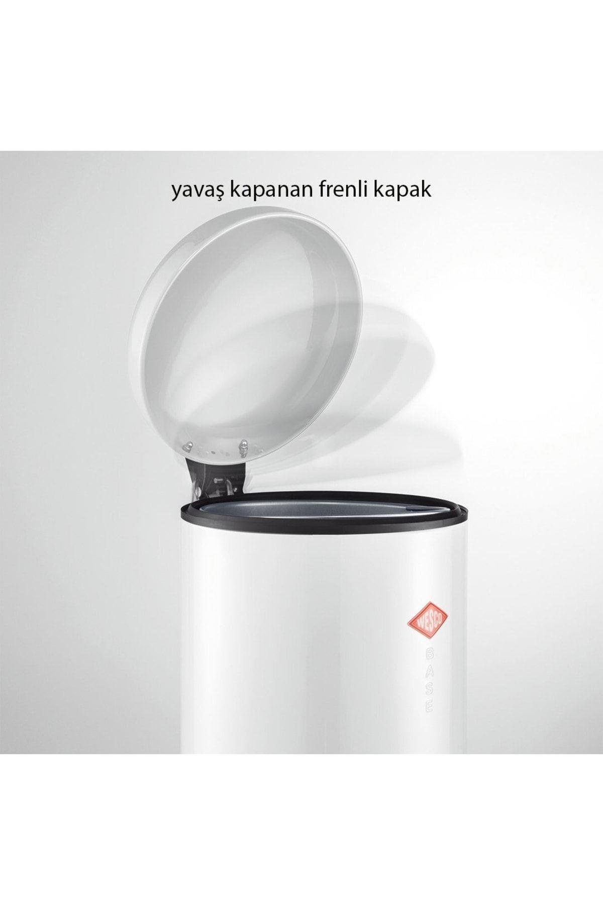 Mat Soğuk Gri-Büyük Boy Beysbo LitreÇöp Kovası 30 Litre(362x800mm)
