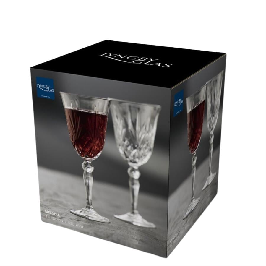 Melodia Kristal Kırmızı Şarap Kadehi 4 Adet 27 Cl
