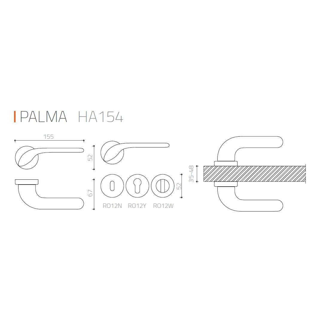 Palma Kapı Kolu Altın Renk