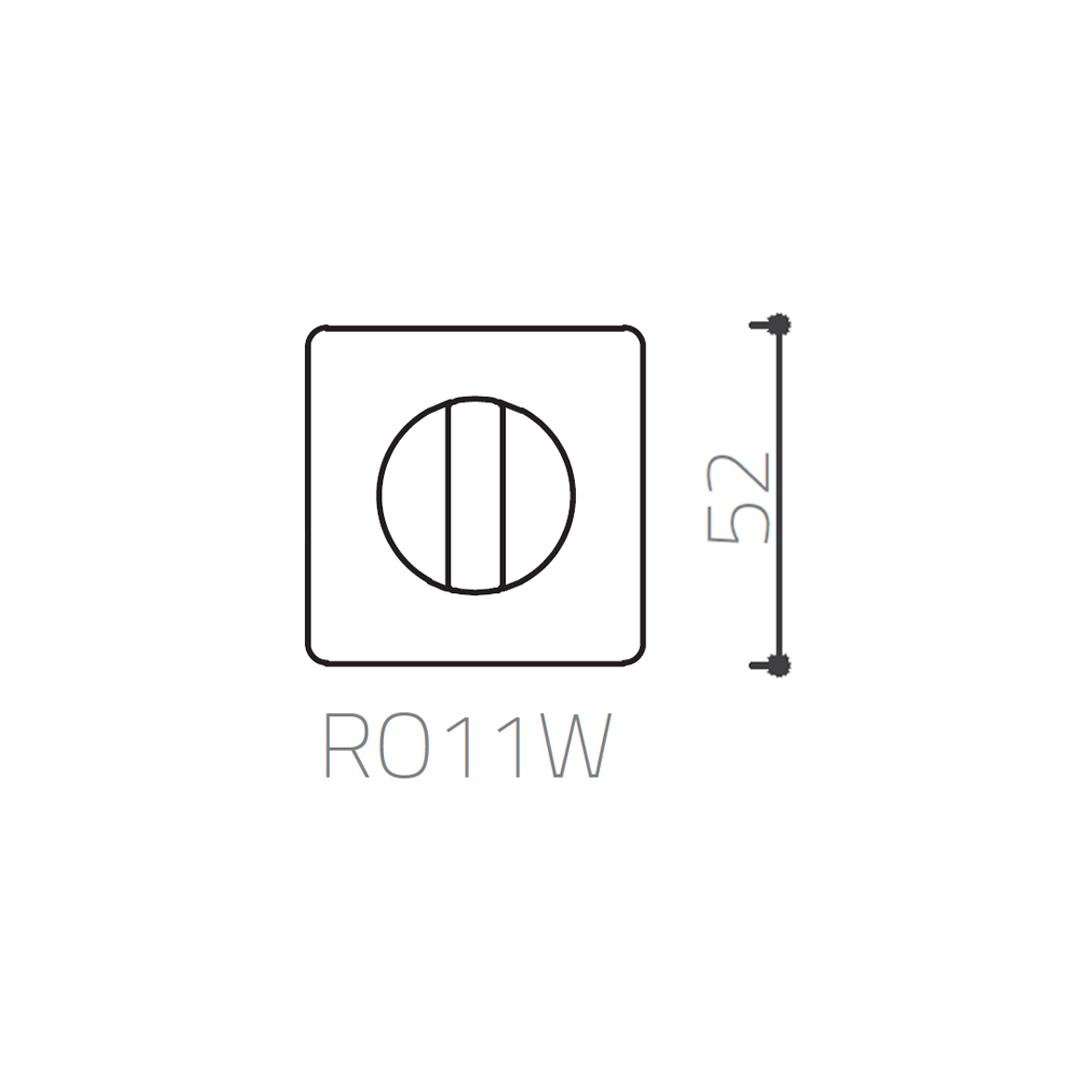 RO11 Kapı Kolu Rozeti Wc Siyah Renk