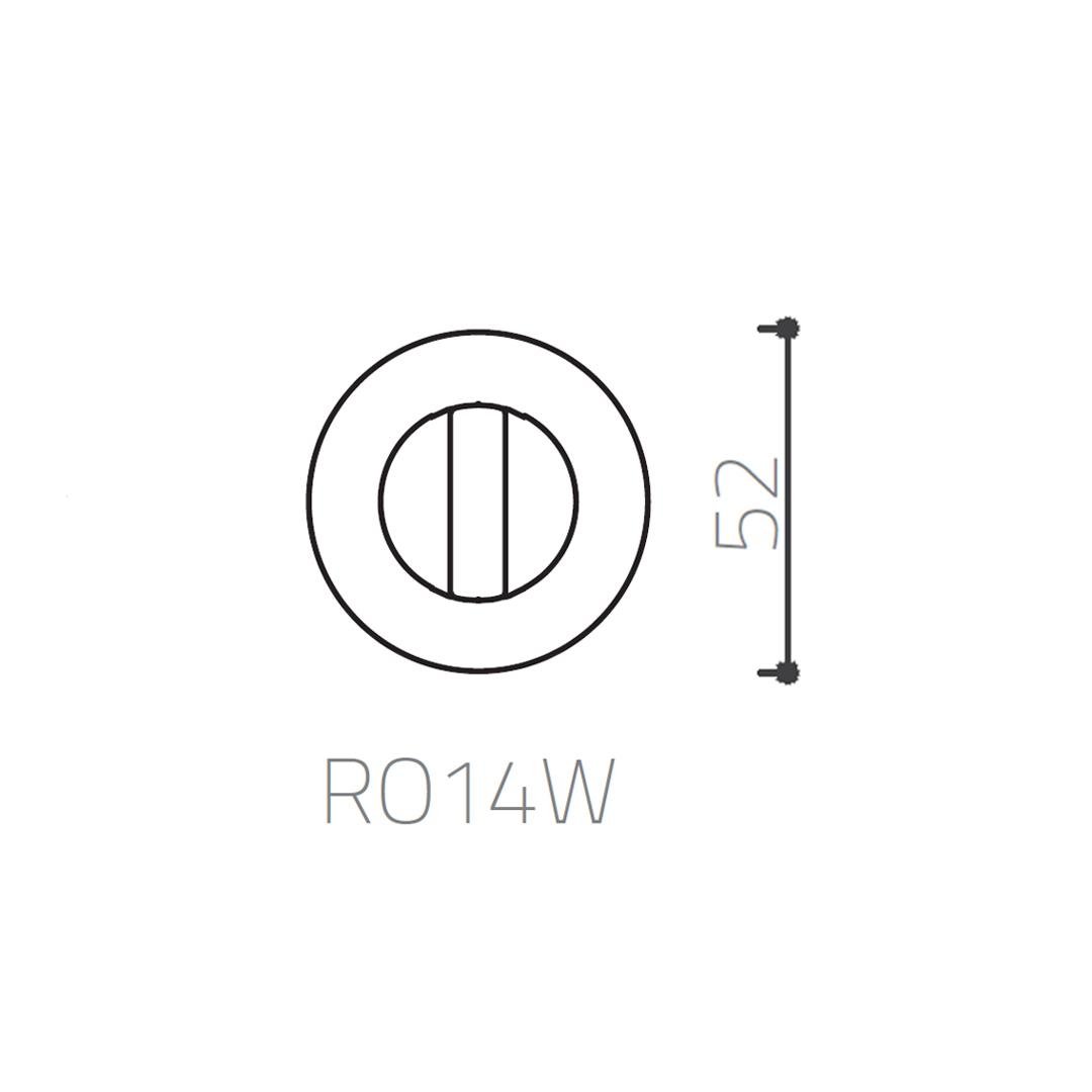 RO14 Kapı Kolu Rozeti Wc Antik Gümüş  Renk