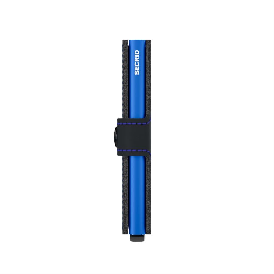Secrid Miniwallet Matte Black& Blue, N/A - %100 Orjinal Avrupa Derisi Cüzdan