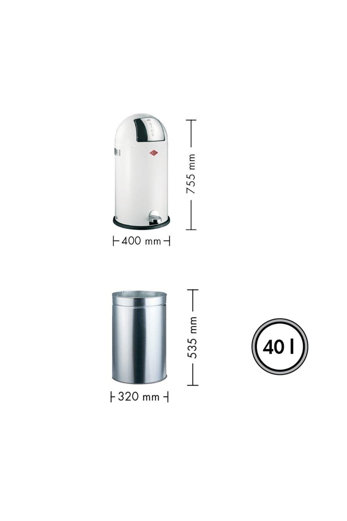 Siyah -Tekme(Kickboy) Çöp Kutusu 40 Litre(400x755mm)