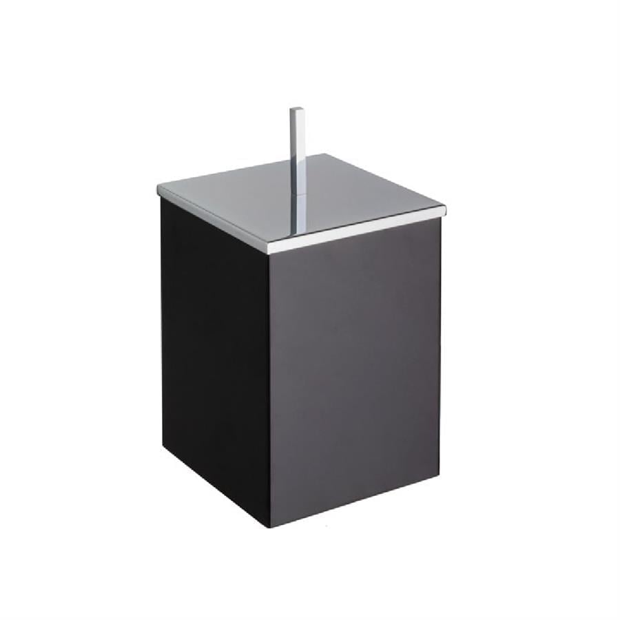 Siyah/Krom Çöp Kovası 4 Lt Siyah-Krom Renk 334X178X178 Mm