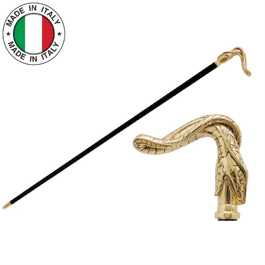 Yılan Figürlü Siyah Baston 92 Cm