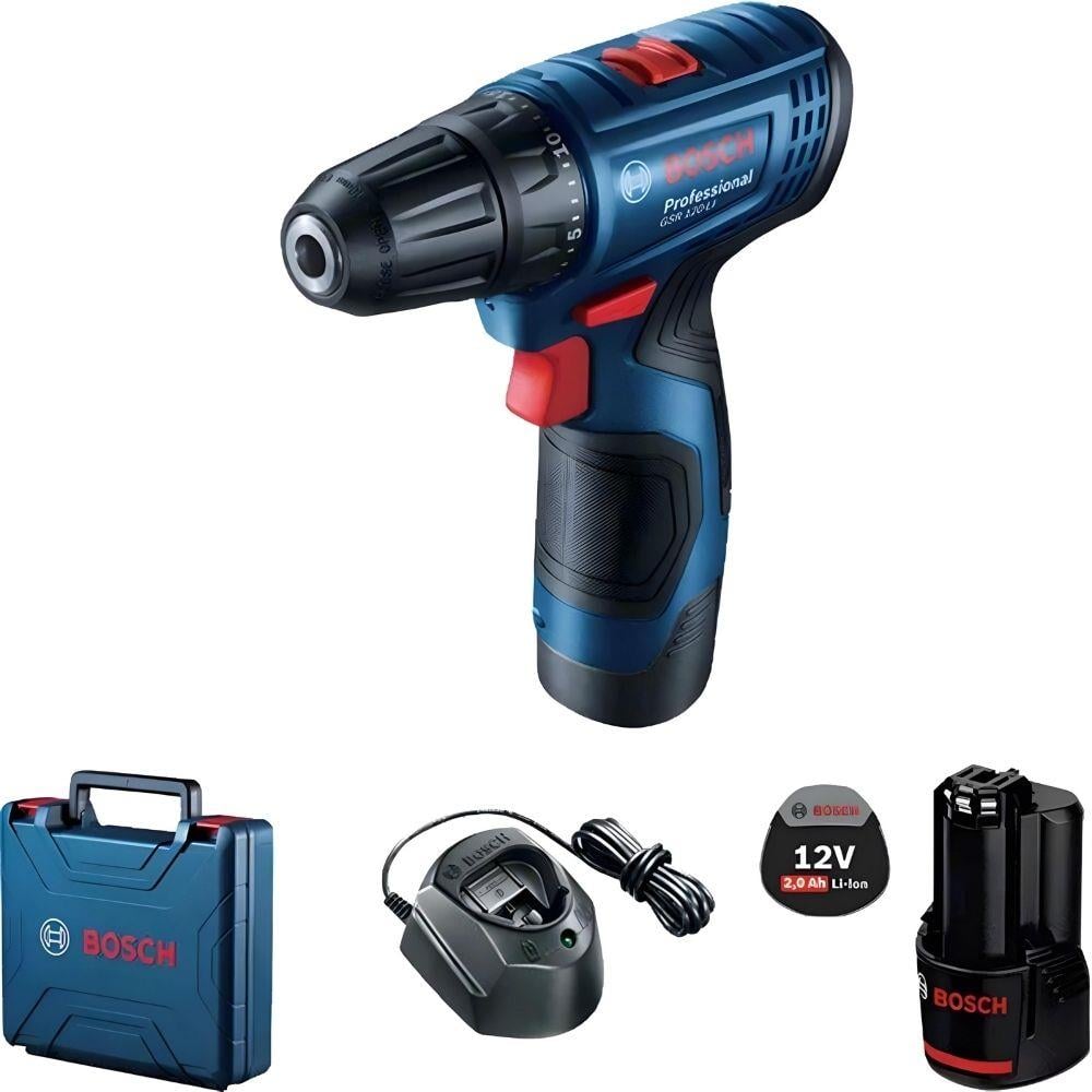 BOSCH AKÜLÜ DELME VİDALAMA GSR 120-LI (2x2.0 Ah; Plastik)