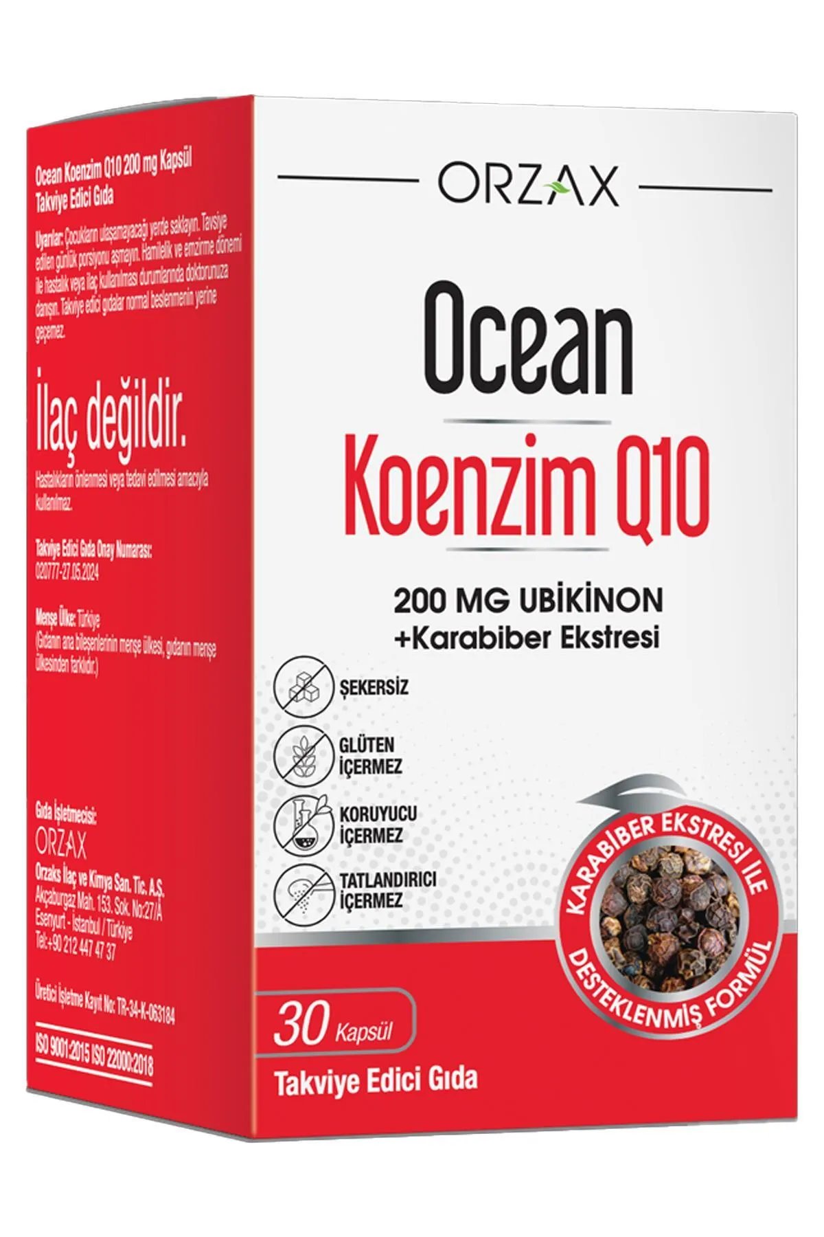 OCEAN Ocean Koenzim Q10 200 mg 30 Kapsül8697595873977