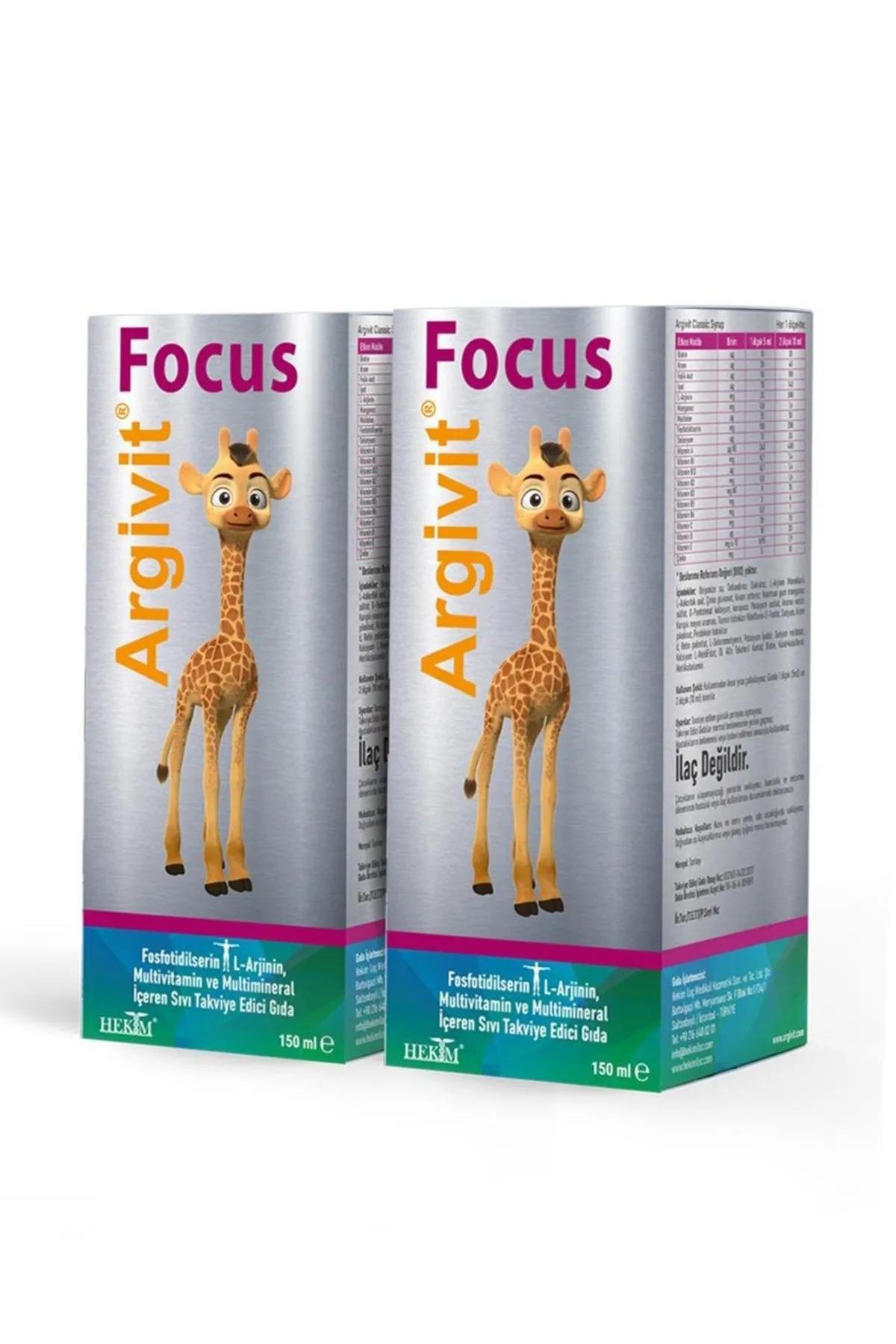 ArgivitArgivit Focus 2'li Paket Fosfatidilserin, L-arjinin, Multivitamin Ve Multimineral Şurup 150 ml8680618036695