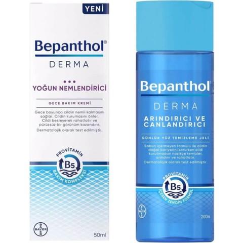 BepantholBepanthol Derma Gece Bakım Kremi 50 ml + Derma Yüz Temizleme Jeli 200 ml1234123