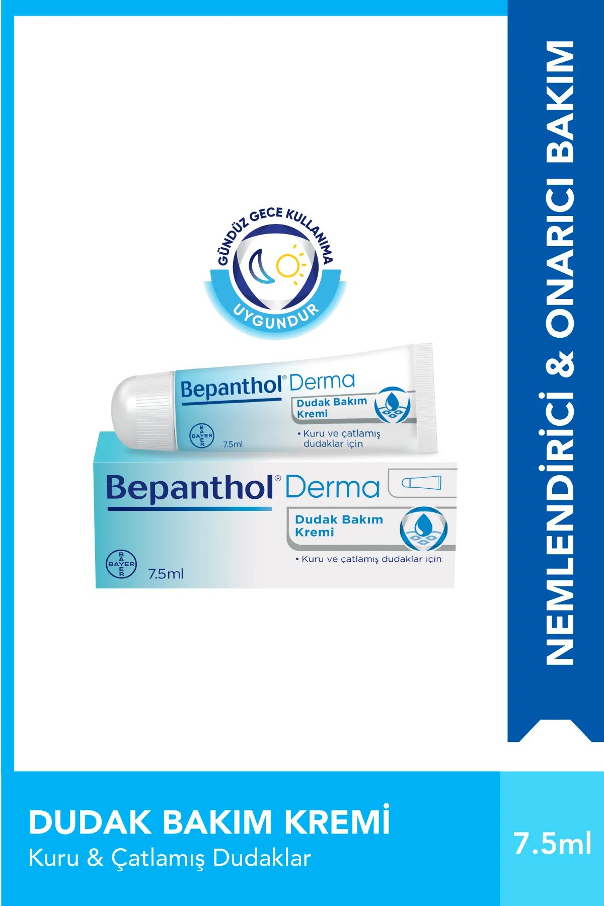 BEPANTHOLBepanthol Dudak Bakım Kremi 7,5 ml L Kuru Ve Çatlamış Dudaklar Için Günlük Yoğun Nemlendirici8699546350209