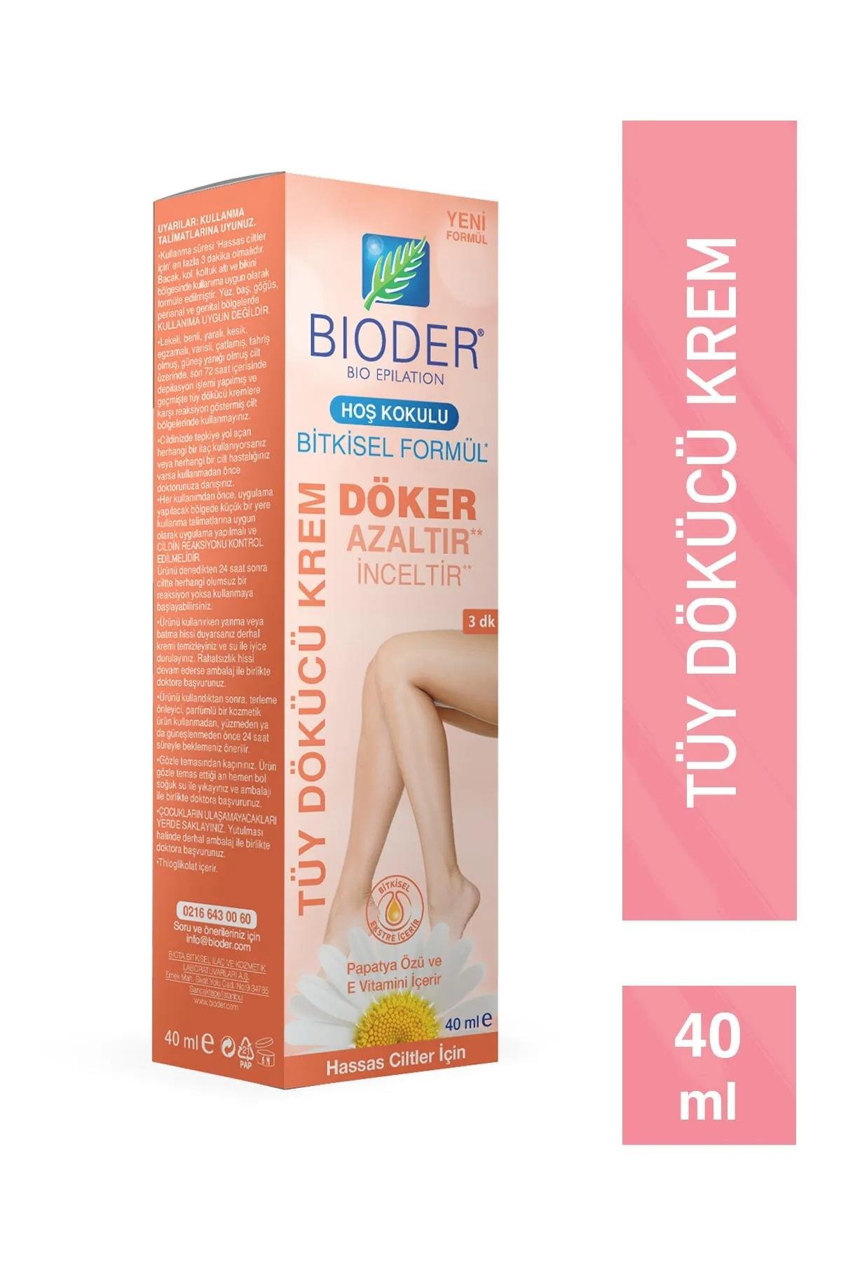 BİODERBioder Tüy Dökücü Krem -hassas Cilt Papatya Özlü 40 ml Tüy Azaltıcı Etki8680512610847