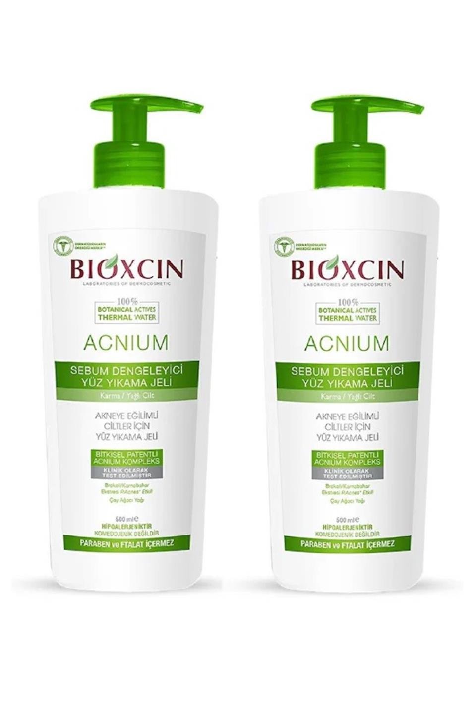 BIOXCINBioxcin Acnium Sebum Dengeleyici Yüz Yıkama Jeli 500 ml 1Alana 1Bedava8680512634836