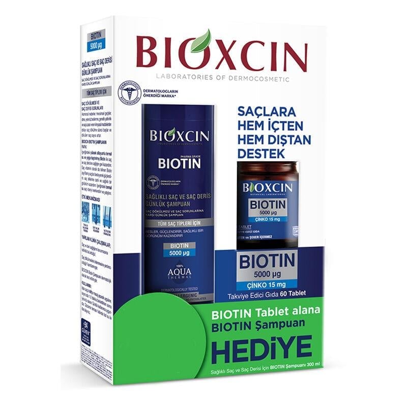BİOXCİNBioxcin Biotin Şampuan & Biotin Tablet Avantajlı Set8680512629061