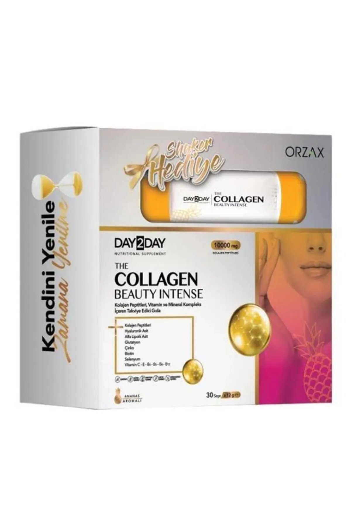 DAY2DAYDAY2DAY The Collagen Beauty Ananas Aromalı 30 Saşe Shaker Hediyeli8697595876282