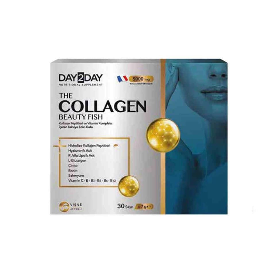 DAY2DAYDay2Day The Collagen Beauty Fish 5000 Kollajen 30 Saşe x 7 gr Vişne Aromalı8697595876084