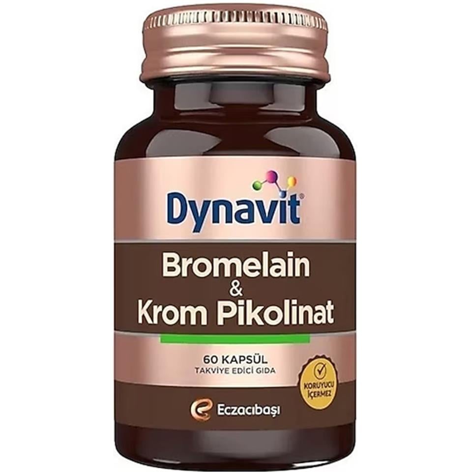 Dynavit Bromelain & Krom Pikolinat 60 Kapsül