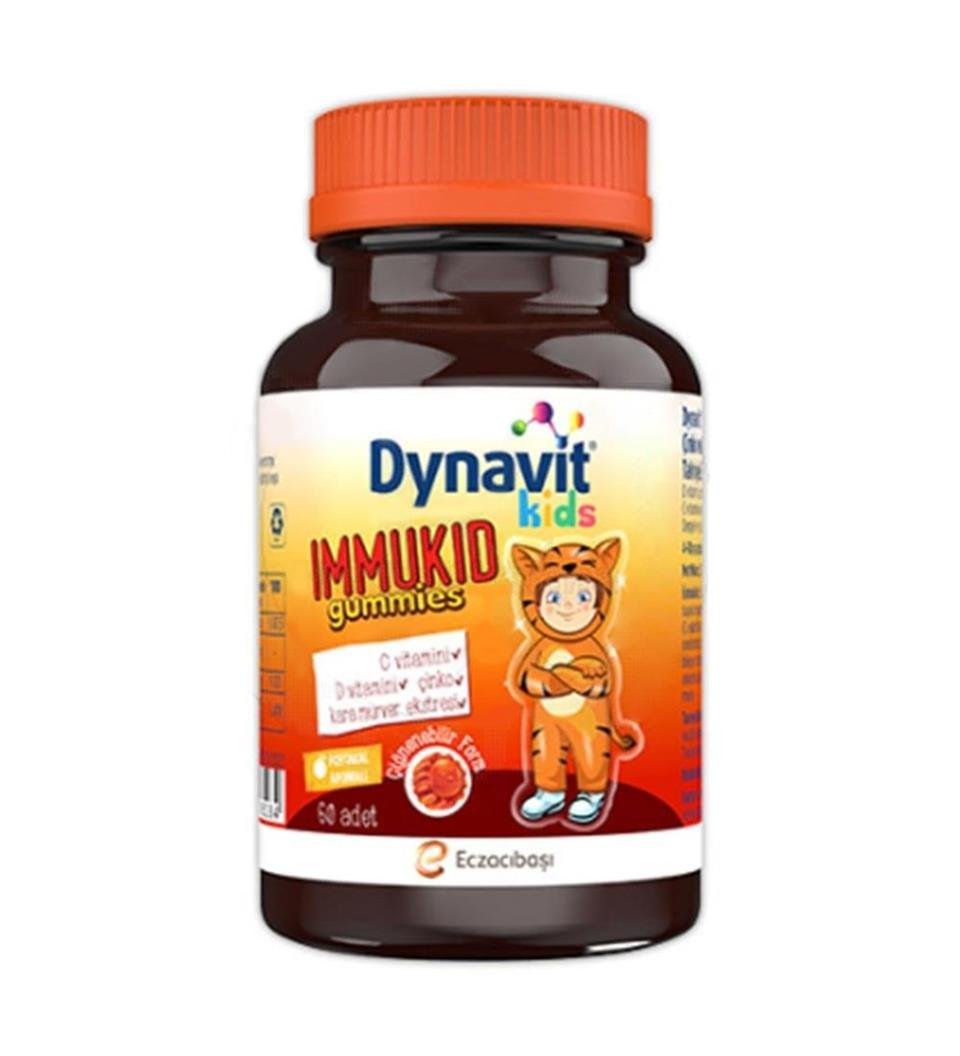 Dynavit Kids İmmukid Gummies 60 Adet Portakallı Çiğnenebilir Gummies