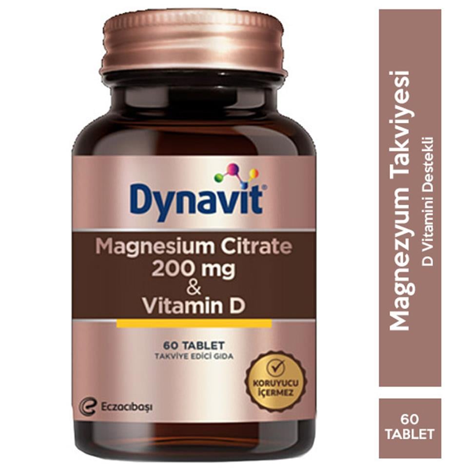 Dynavit Magnesium Citrate 200 Mg Vitamin D / 60 Tb