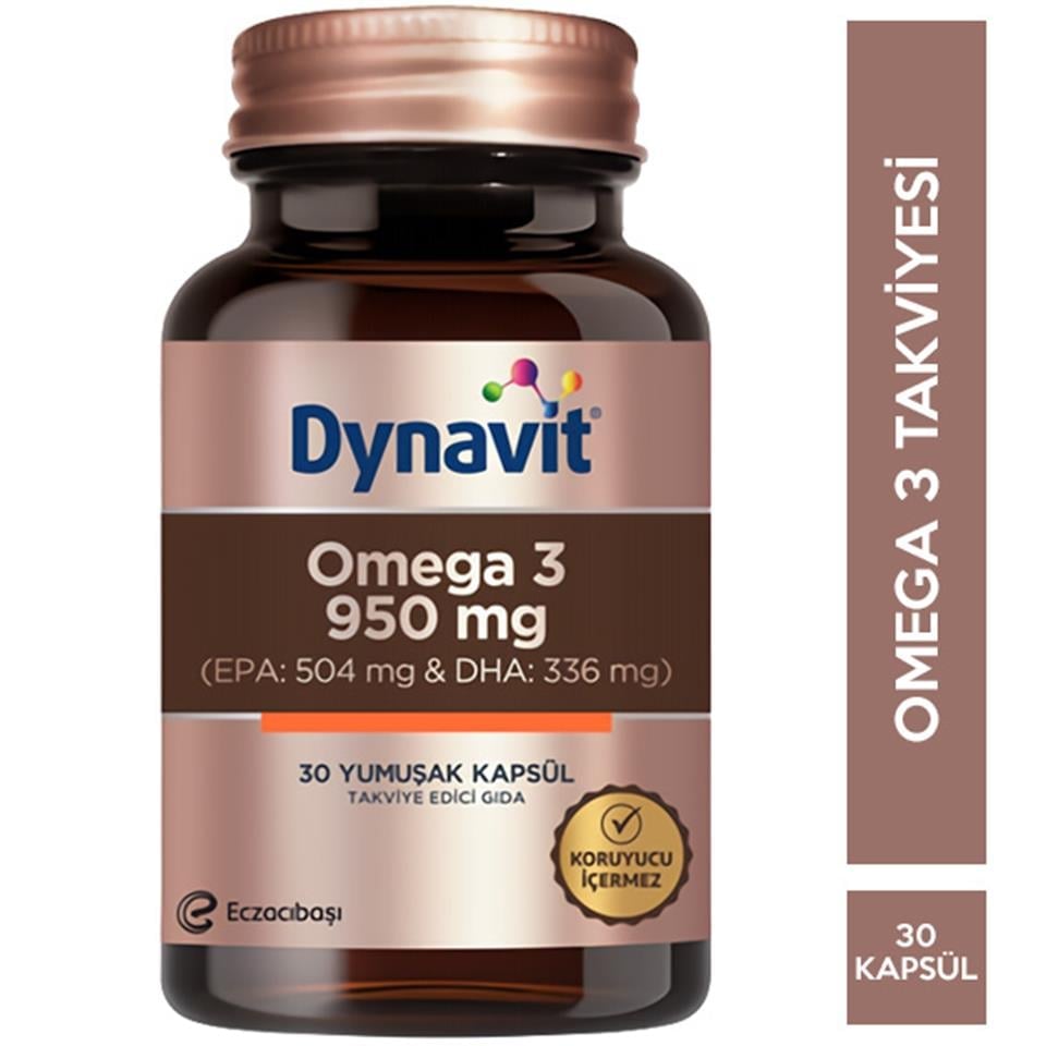 Dynavit Omega 3 950 Mg Takviye Edici Gıda 30 Yumuşak Kapsül