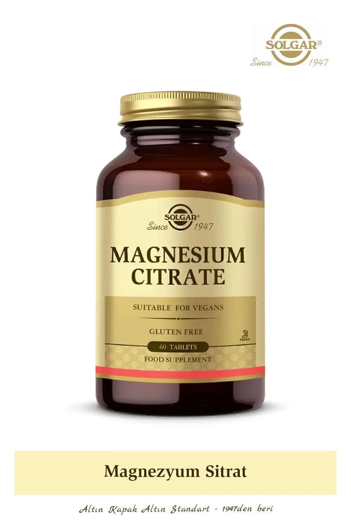 SOLGARMagnesium Citrate 200 Mg 60 Tablet033984017108