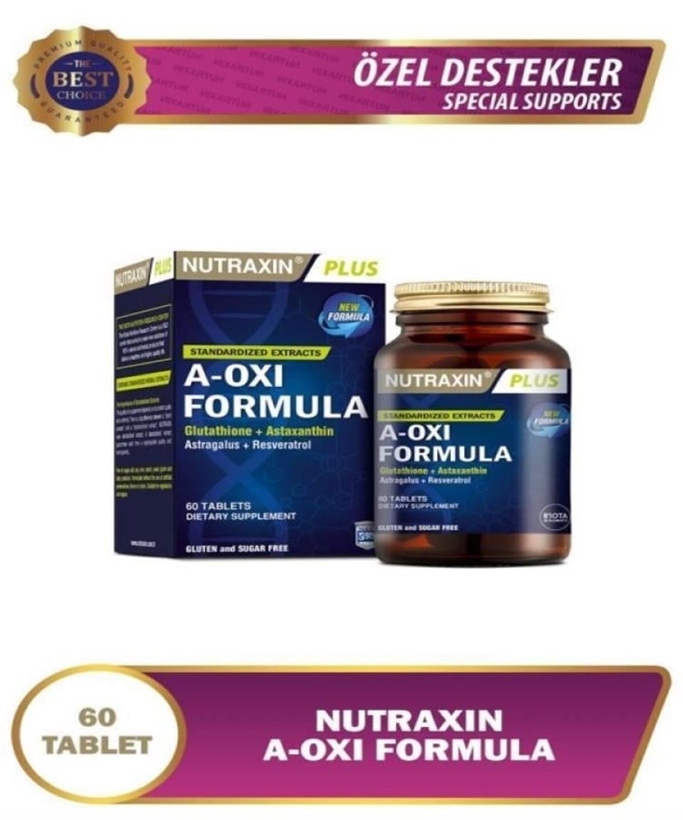 Nutraxin A-oxi Formula Glutathione Resveratrol - Gıda Takviyesi 60 Tablet