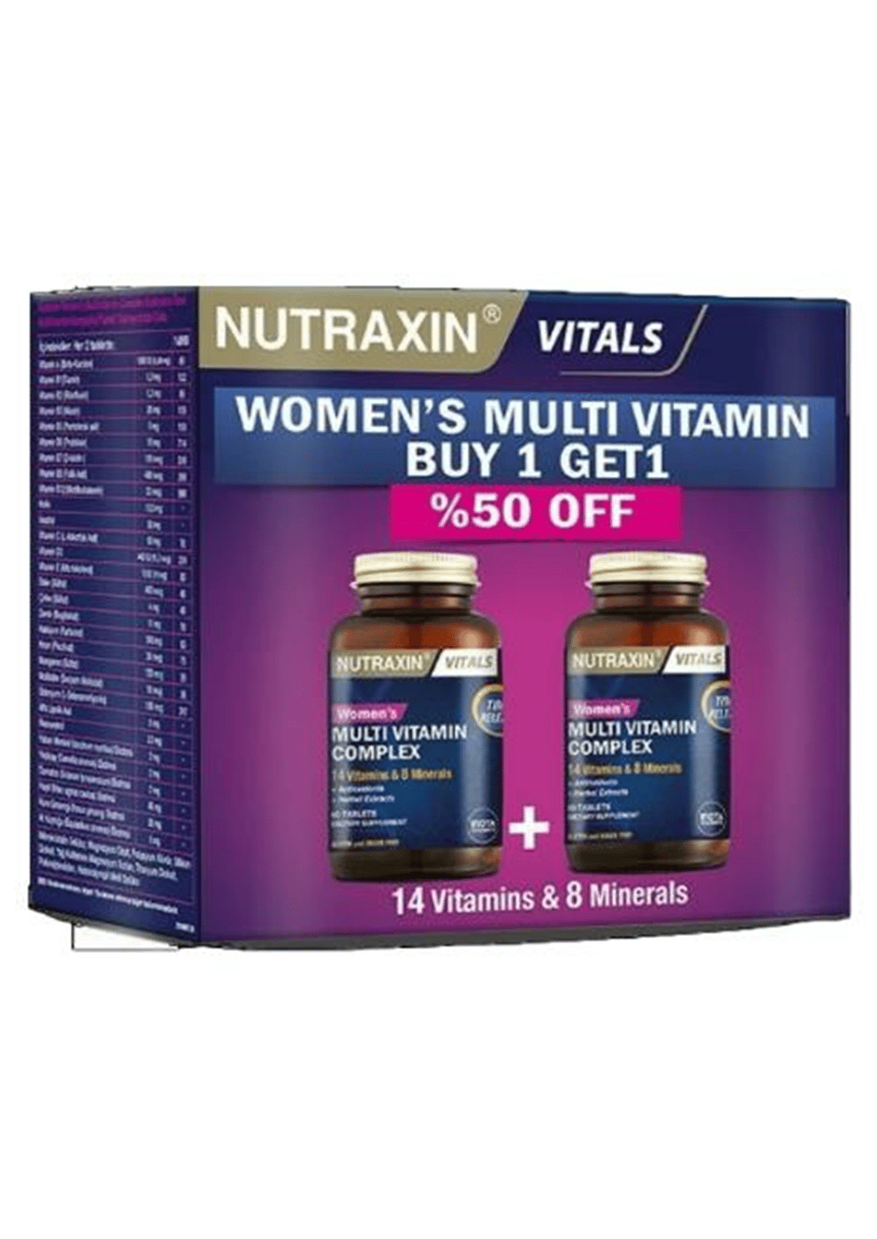 Nutraxin Multivitamin & Mineral Complex For Women 2'li Paket