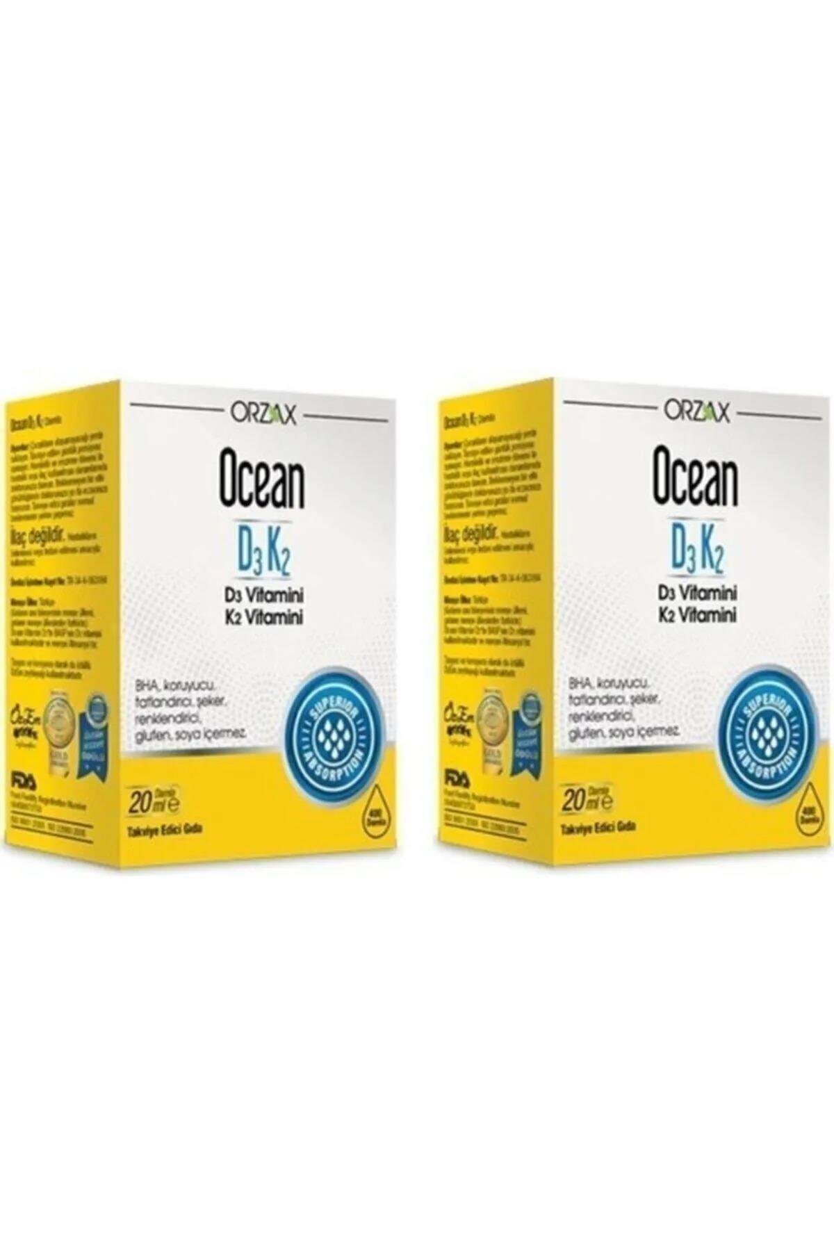 ORZAXOcean Vitamin D3k2 Damla 20 Ml 2'li Paket8697595871423