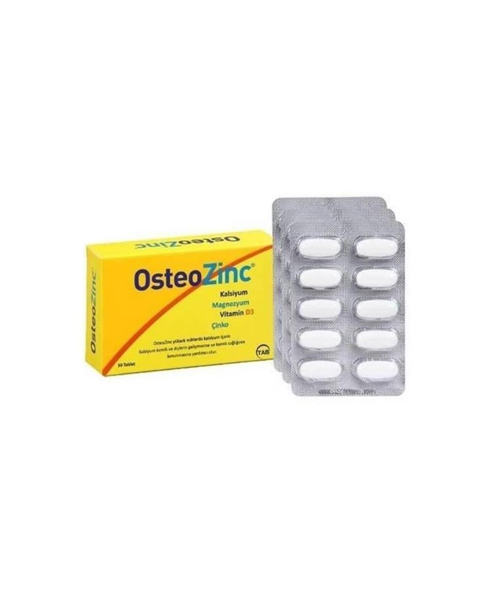 Osteozinc Kaisiyum Magnezyum Çinko D Vitamini 30 Tablet