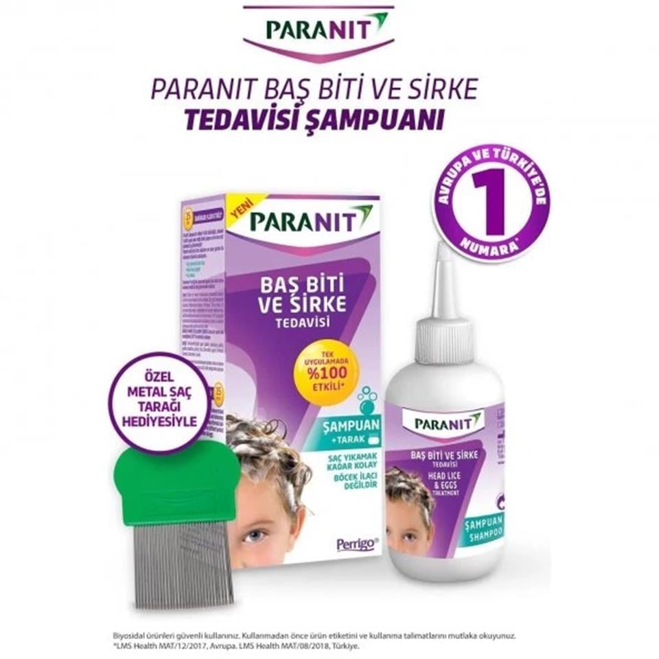 Paranit Saç Biti Ve Sirke Tedavi Seti 100 ml Şampuan
