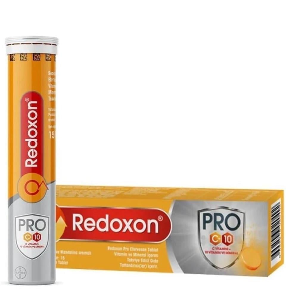 Redoxon Pro 15 Efervesan Tablet I 1000 C Vitamini, D Vitamini, Selenyum ve Çinkoya ek 7 Vitamin ve Mineral İçeren Takviye Edici Gıda