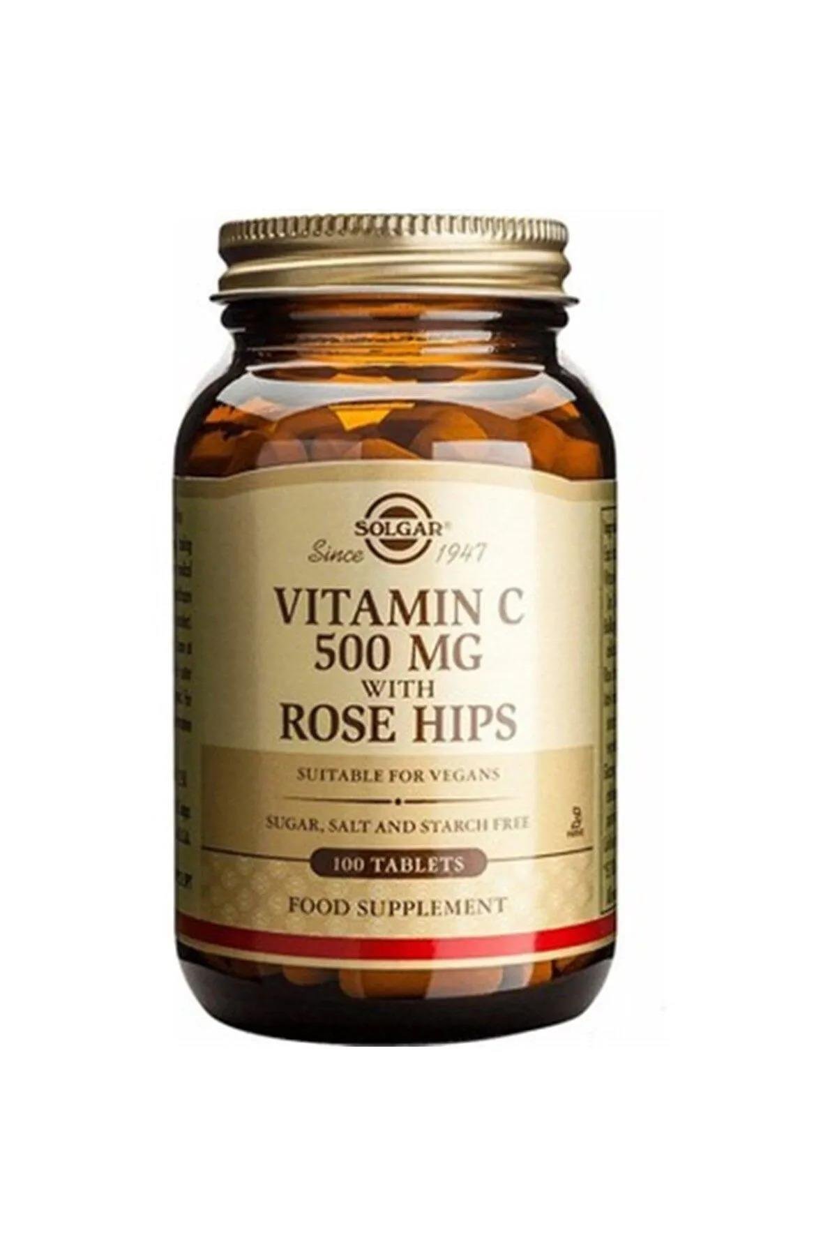SOLGARSolgar Vitamin C 500 Mg Rose Hips 100 Tablet033984023802