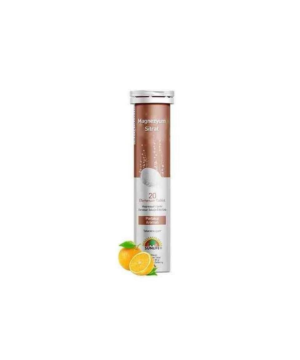 SUNLİFESunlife Magnezyum Sitrat Efervesan 20 Tablet8697781960436