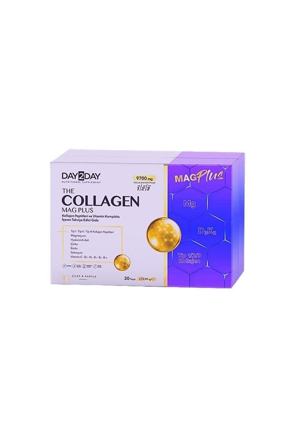 DAY2DAYThe Collagen Mag Plus Çilek Ve Karpuz Aromalı Takviye Edici Gıda 9700mg 30 Şase8697595876220