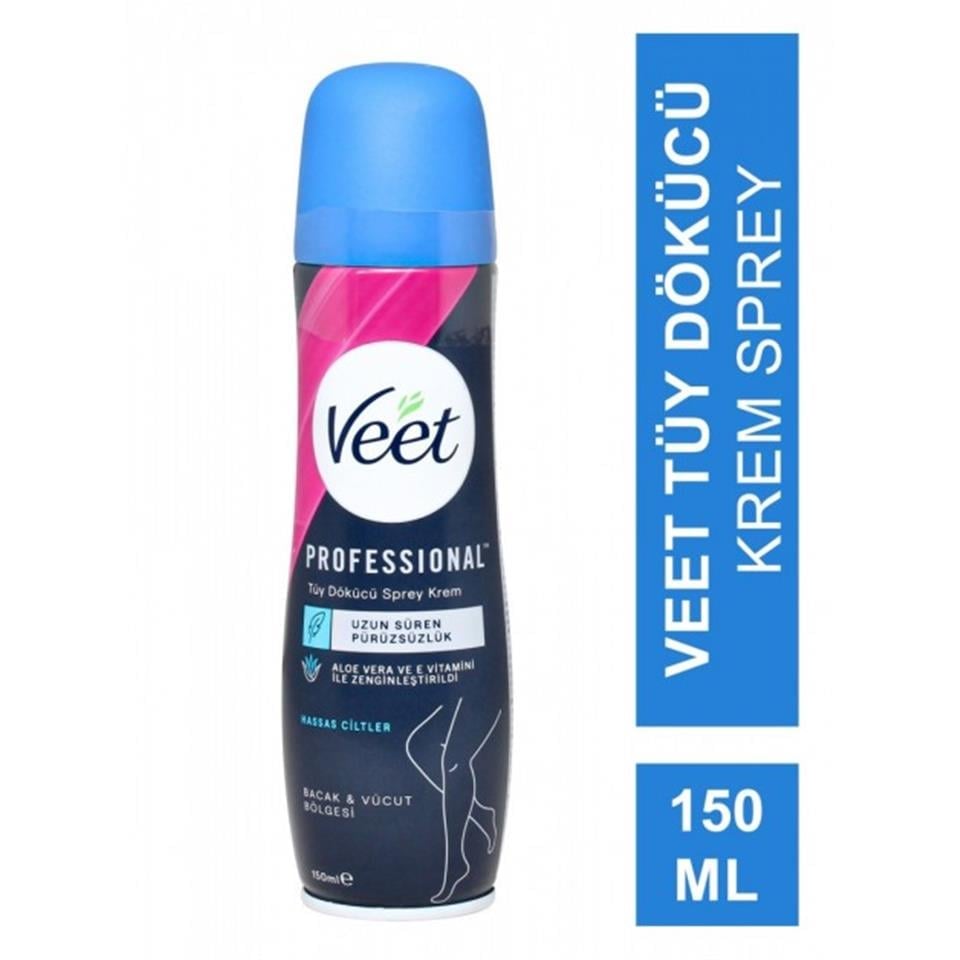 Veet Tüy Dökücü Krem Sprey Bacak & Vücut Bölgesi Hassas Ciltler 150ml