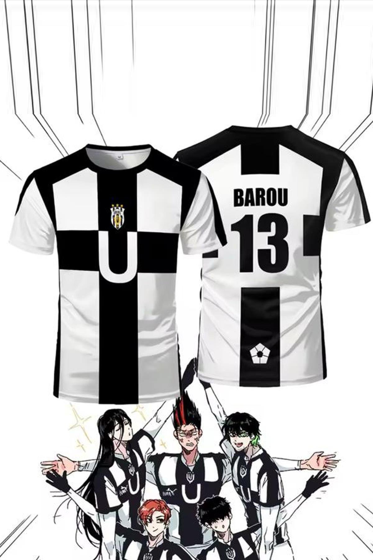 Anime Blue Lock - Barou 13 Forma Unisex T-shirt