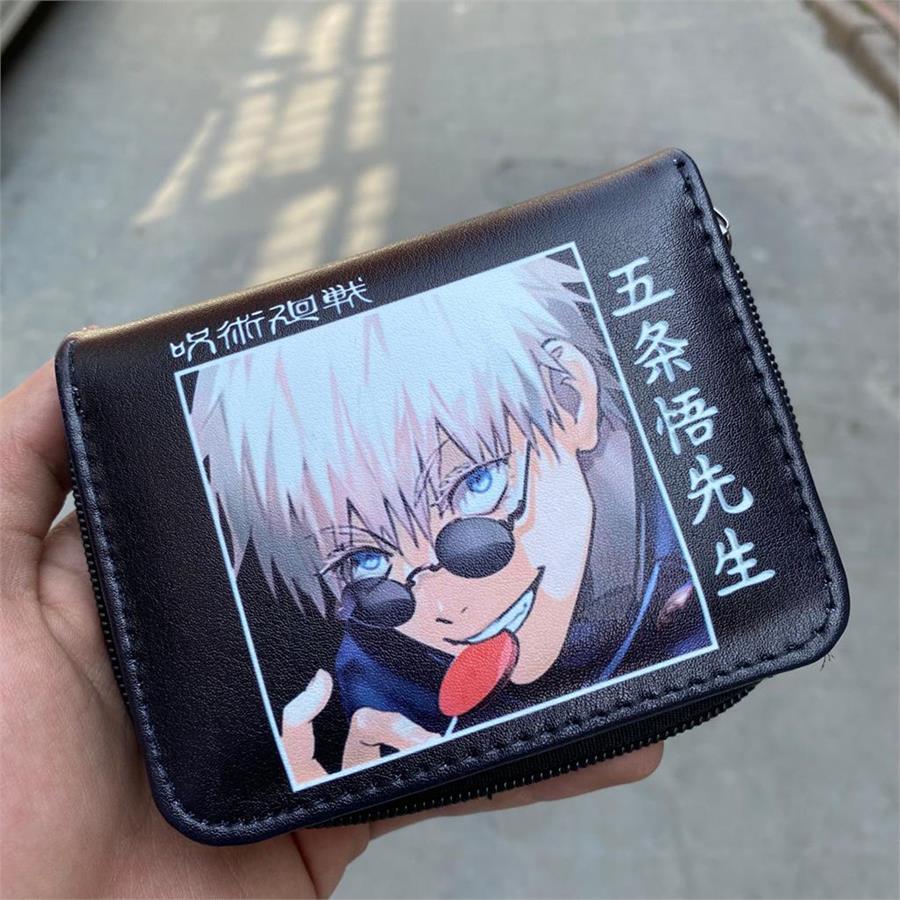 Anime Jujutsu Kaisen Glasses Kısa Cüzdan 