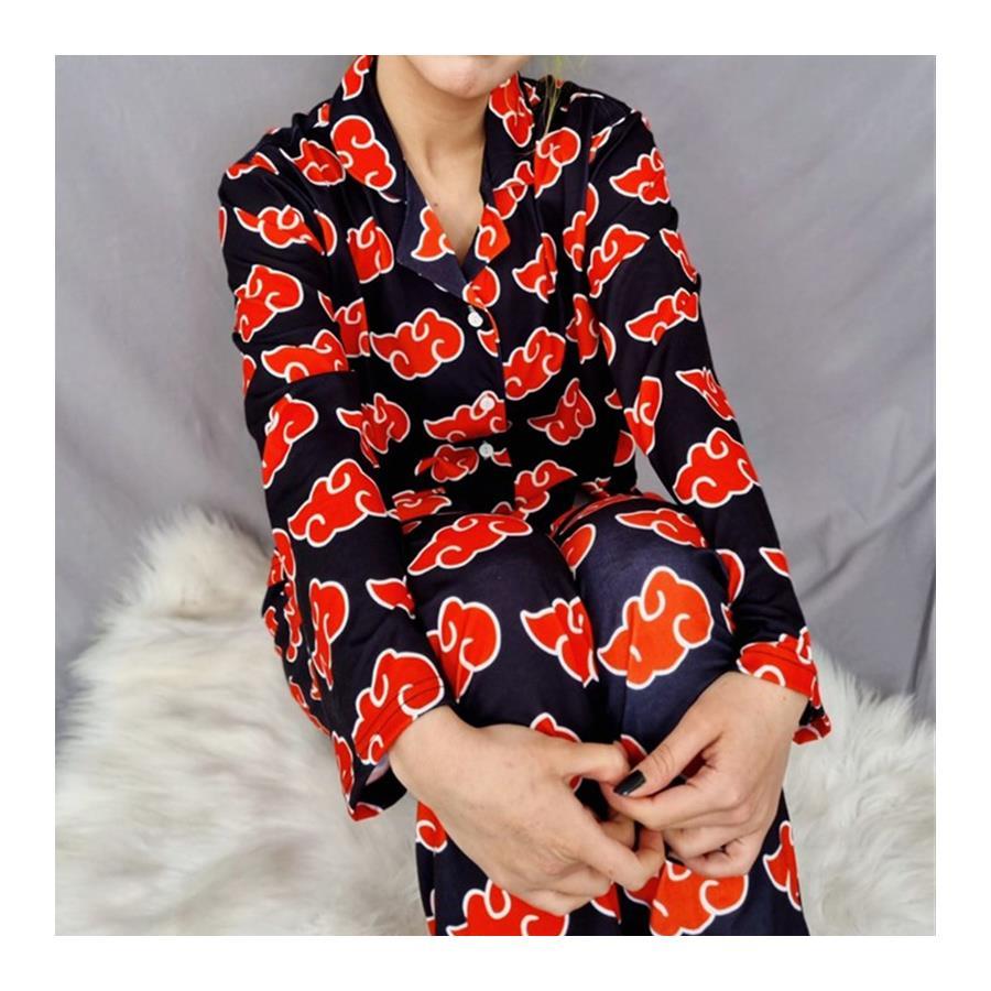 Anime Naruto Shippuden: Akatsuki Clouds Kolaj  (Unisex) Pijama Takımı