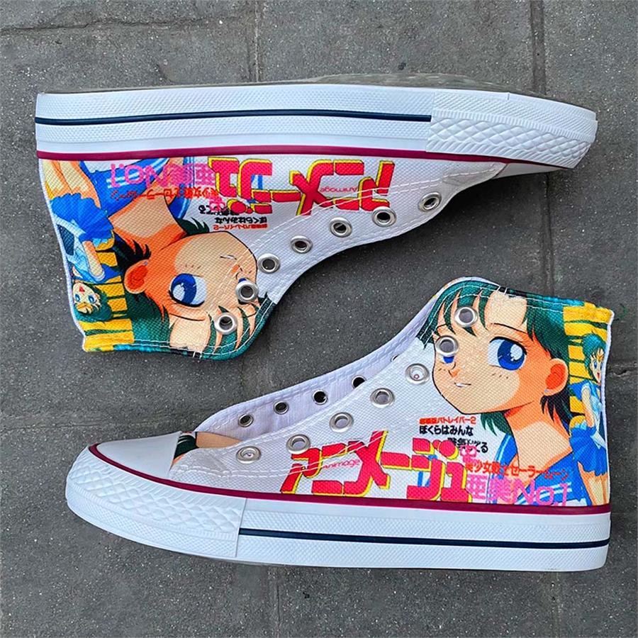 Anime Sailor Moon Retro Uzun Kanvas Ayakkabı