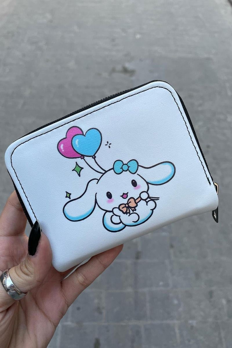 Anime Sanrio Cinnamoroll Heart Balloon Kısa Cüzdan
