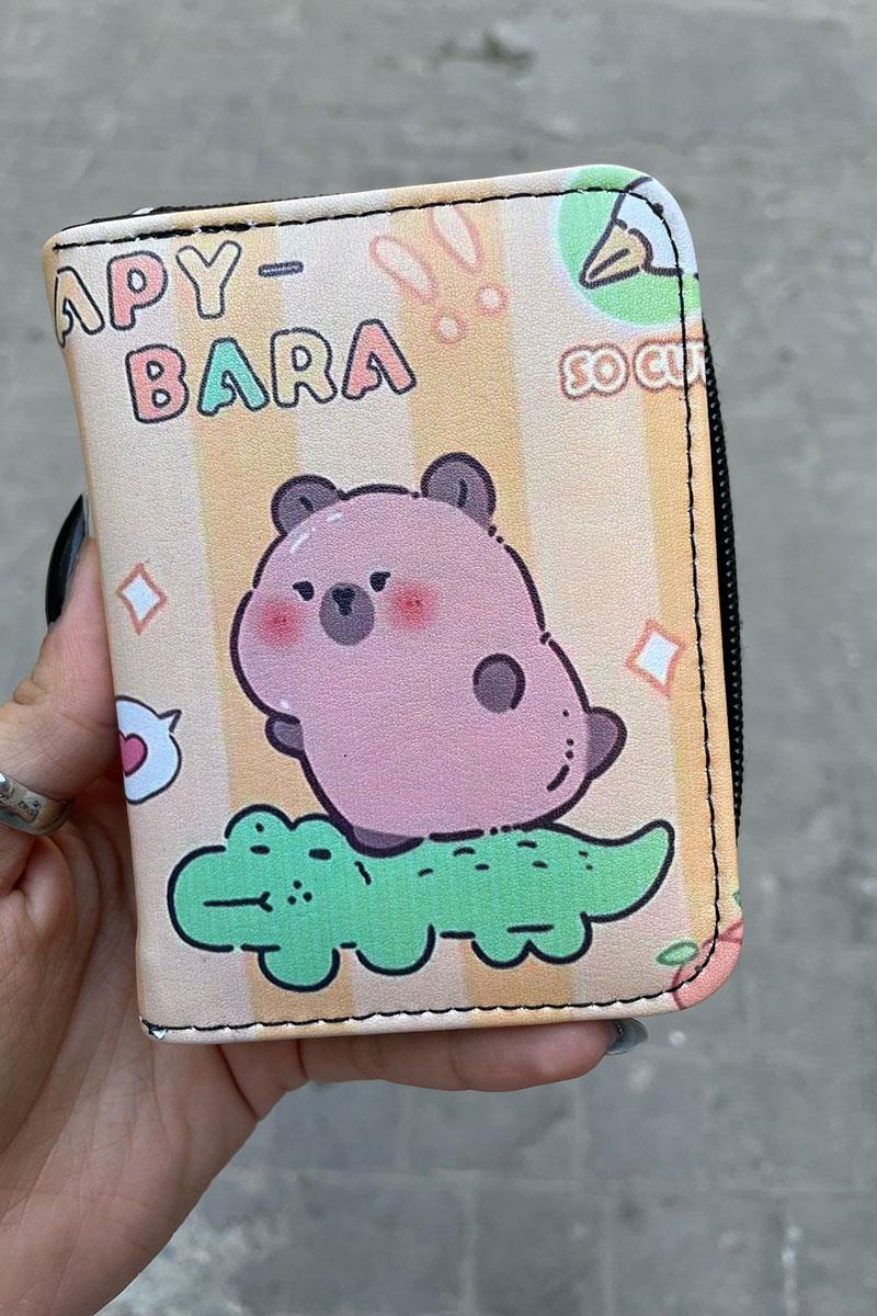 Capy Bara Crocodile Kısa Cüzdan