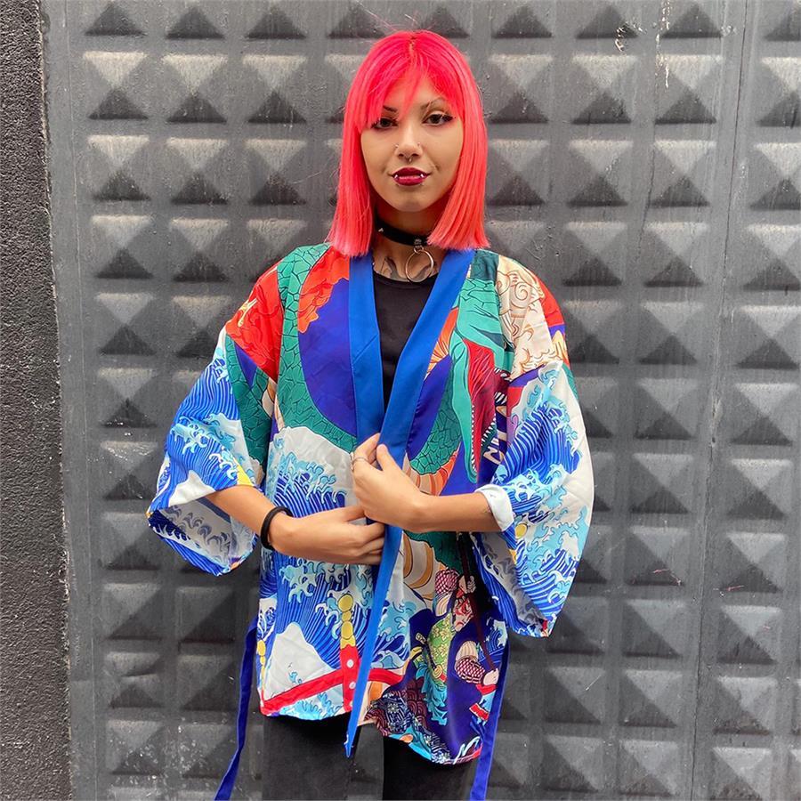 Green Dragon Unisex Kimono