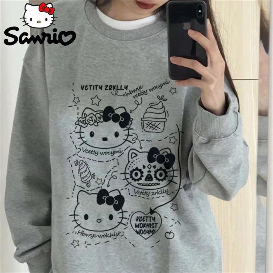 Gri Melanj Hello Kitty - Vctity Kitty (Unisex) Uzun Kollu