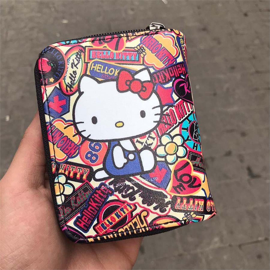 Hello Kitty Tags Kolaj Kısa Cüzdan