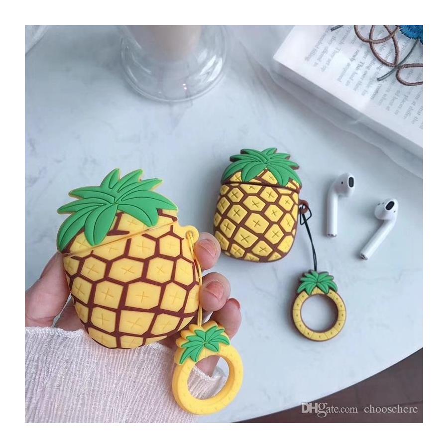 Kahverengi Desenli Ananas Airpod Kılıf