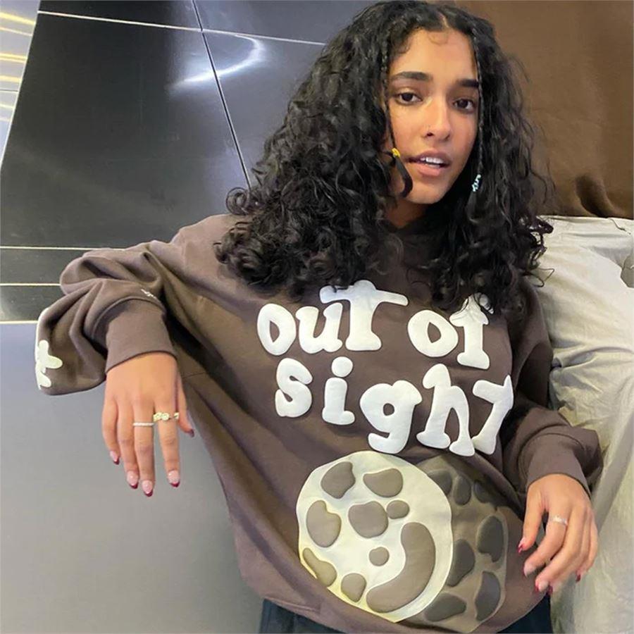 Kahverengi Out Of Sight (Unisex) Kapüşonlu Sweatshirt