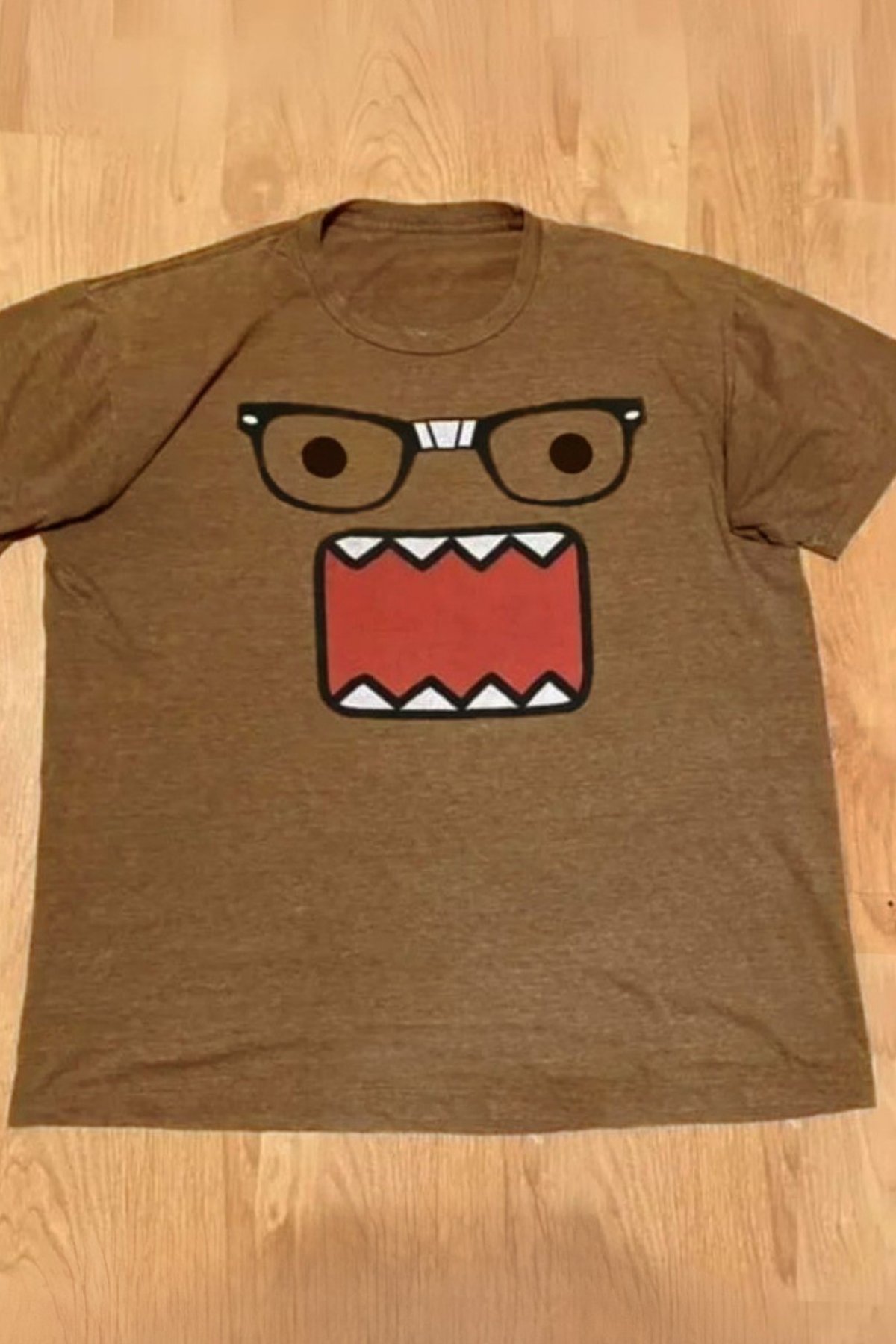 Kahverengi Panic Caricature Unisex T-shirt