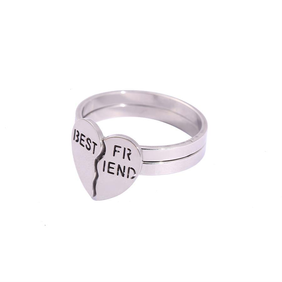 Kalp Şeklinde Best Friend İkili Yüzük