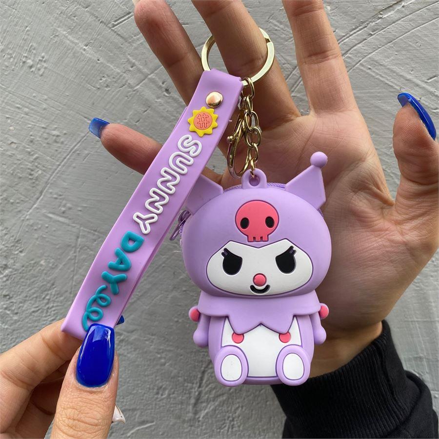 Lila Anime Kuromi Silikon Bozuk Para Cüzdanı