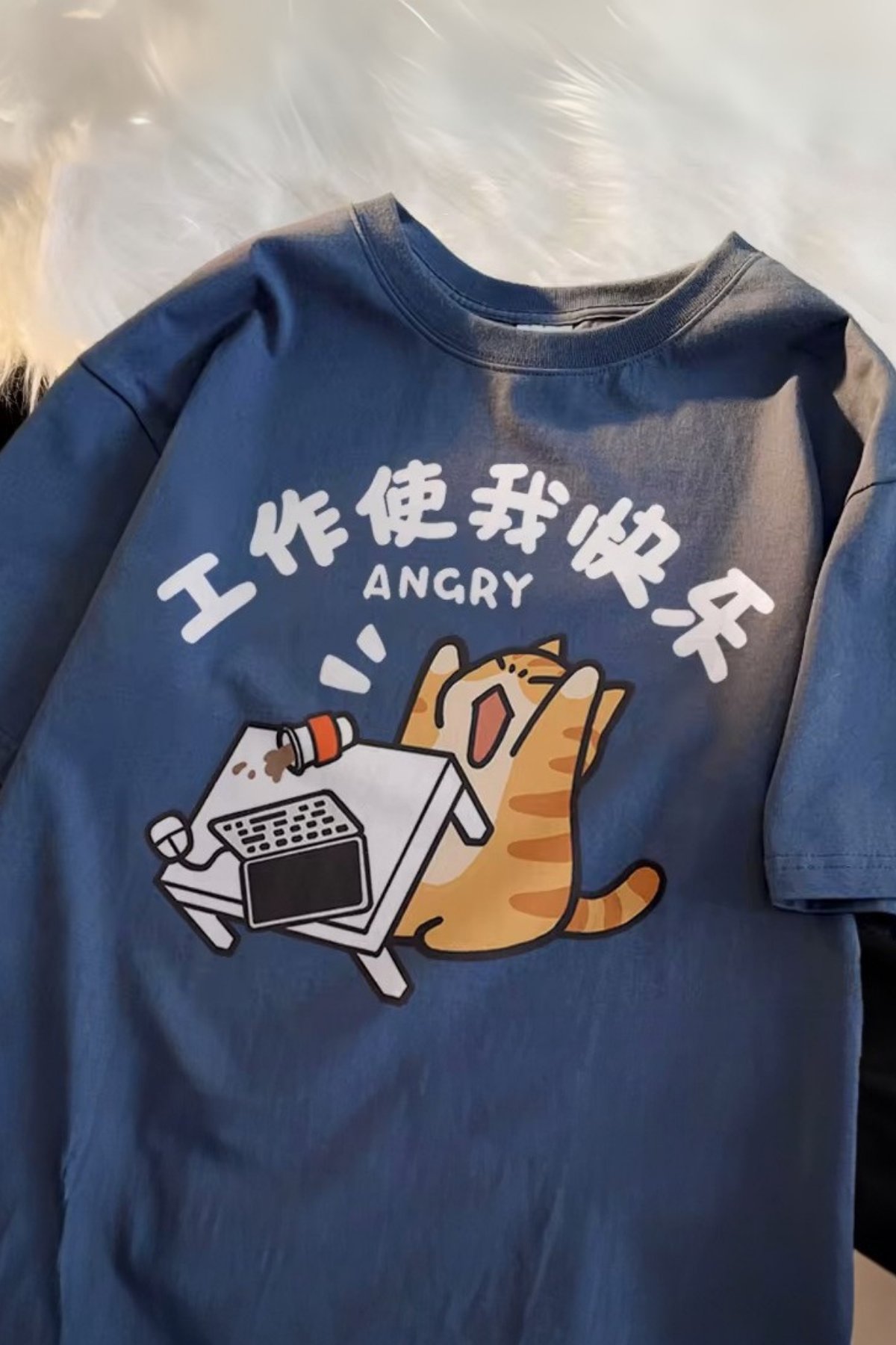 Mavi Angry Cat Unisex T-shirt